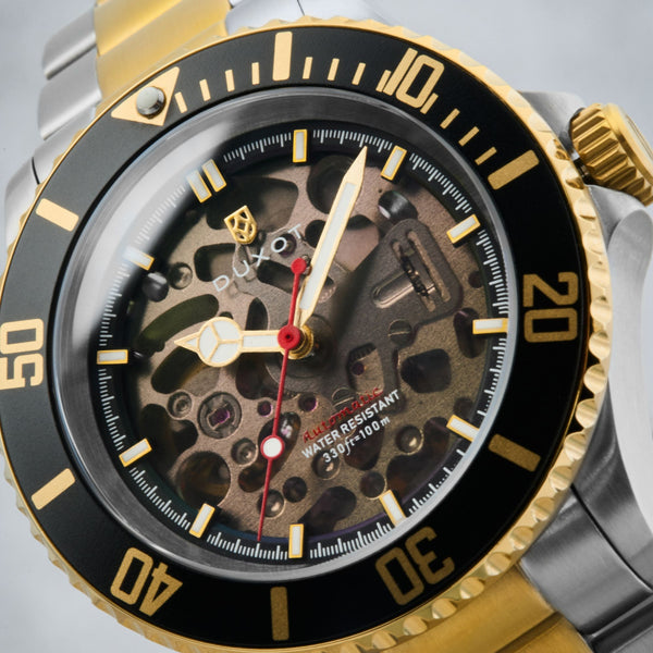 Duxot Atlantica Skeleton Diver Automatic Caviar Black