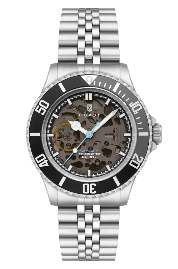duxot Atlantica Skeleton Diver Automatic Charcoal Black