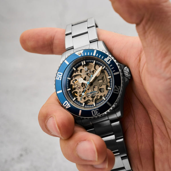 Duxot Atlantica Skeleton Diver Automatic Marine Blue