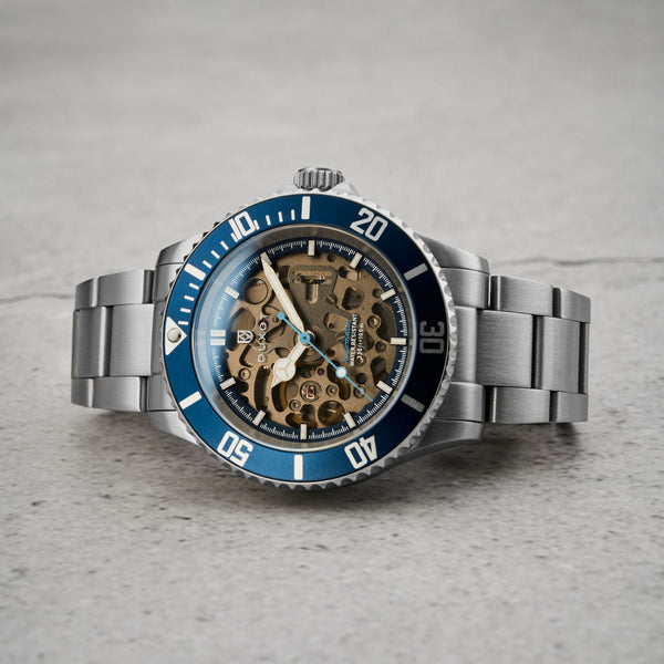 Duxot Atlantica Skeleton Diver Automatic Marine Blue