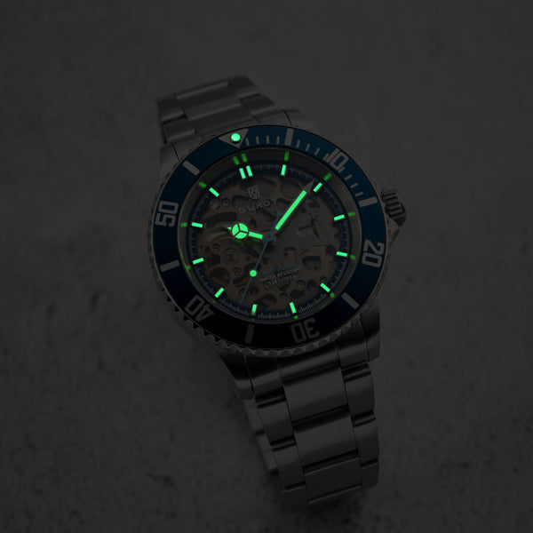 Duxot Atlantica Skeleton Diver Automatic Marine Blue