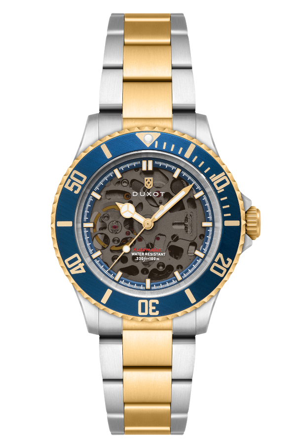 duxot Atlantica Skeleton Diver Automatic Marine Gold