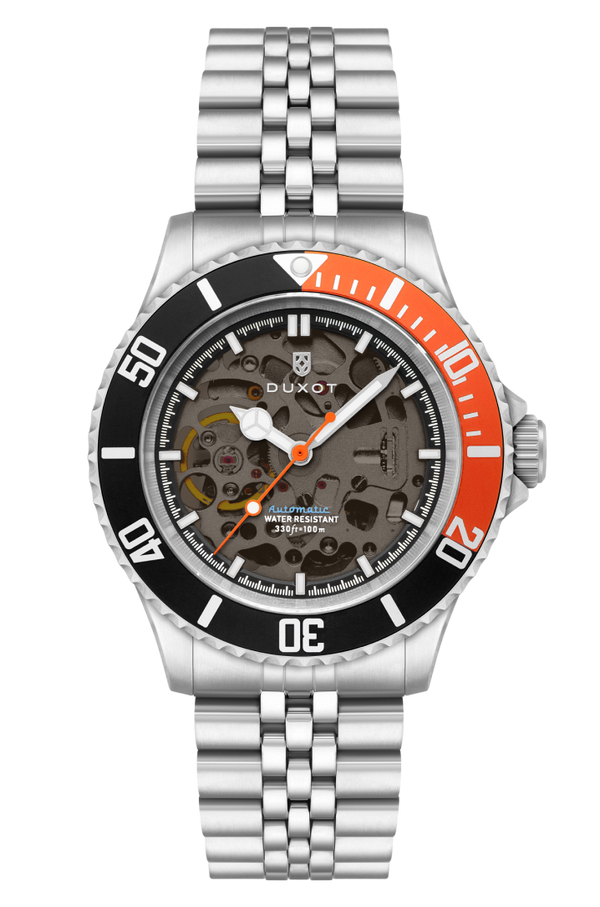 duxot Atlantica Skeleton Diver Automatic Orange Black