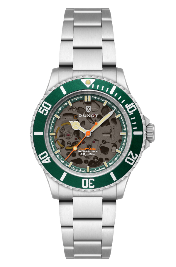 duxot Atlantica Skeleton Diver Automatic Poker Green