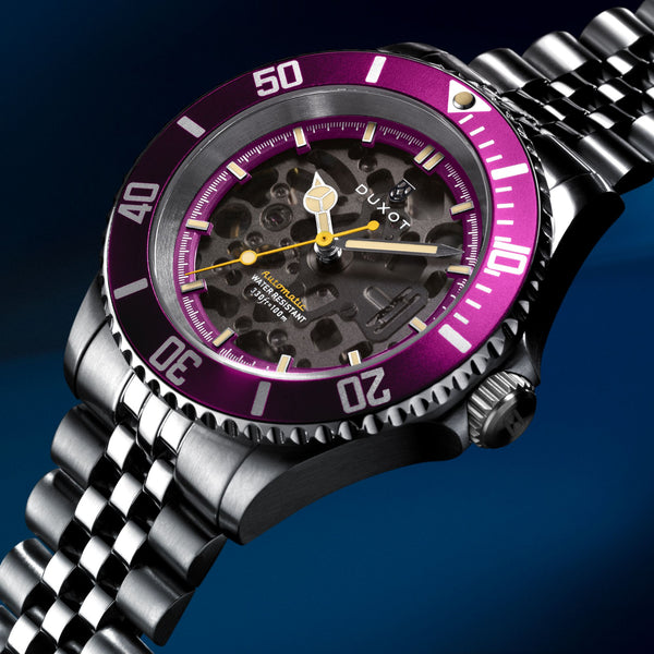 Duxot Atlantica Skeleton Diver Automatic Sunset Purple