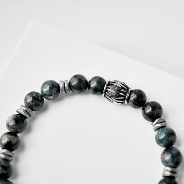 Duxot Atlantica Stone Beaded Bracelet Labradorite And Hematite Stones