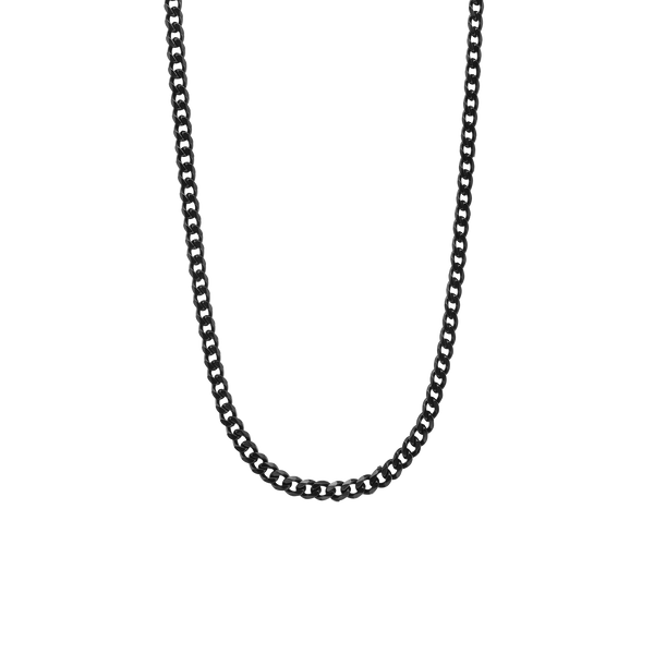 duxot Accelero Cuban Link Chain Necklace Black