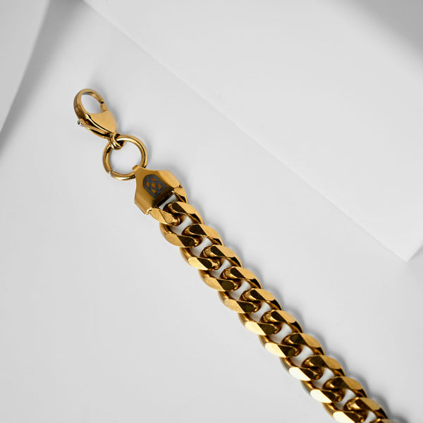 Duxot Accelero Cuban Link Chain Necklace Gold