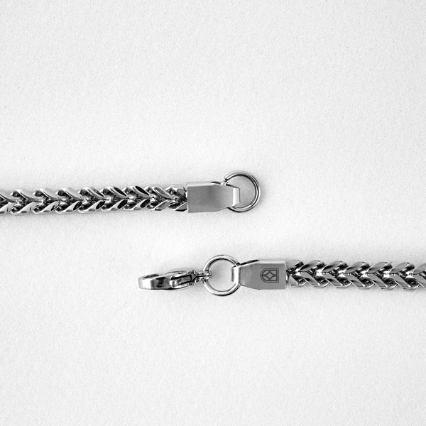 Duxot Accelero Cuban Link Chain Necklace Silver