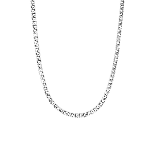 duxot Accelero Cuban Link Chain Necklace Silver