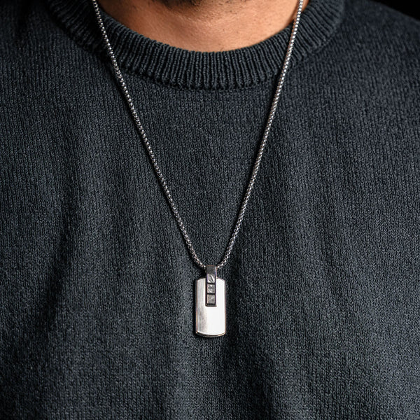 Duxot Accelero Dog Tag Shiny Silver Meteorite