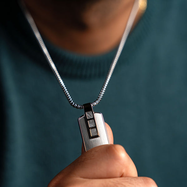 Duxot Accelero Dog Tag Shiny Silver Meteorite