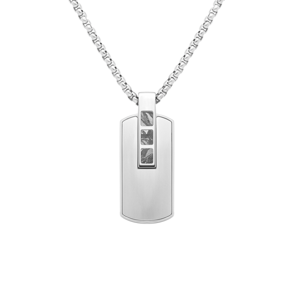 duxot Accelero Dog Tag Shiny Silver Meteorite