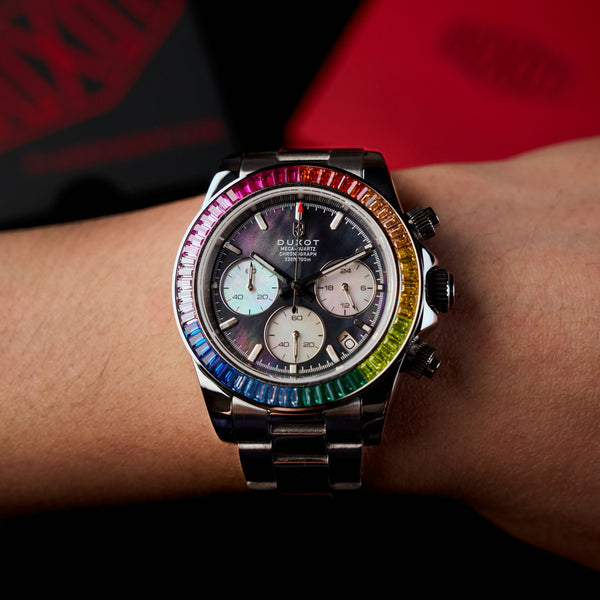 Duxot Accelero Rainbow Chronograph Pearl Black