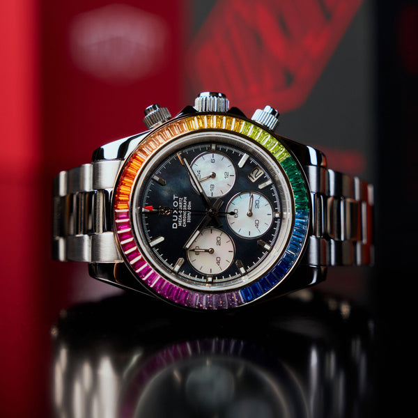 Duxot Accelero Rainbow Chronograph Pearl Black