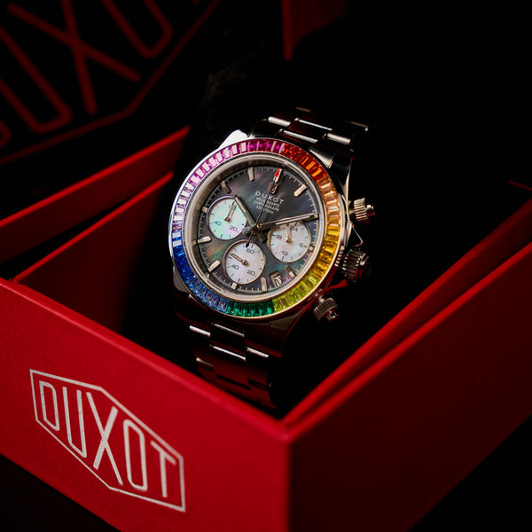 Duxot Accelero Rainbow Chronograph Pearl Black