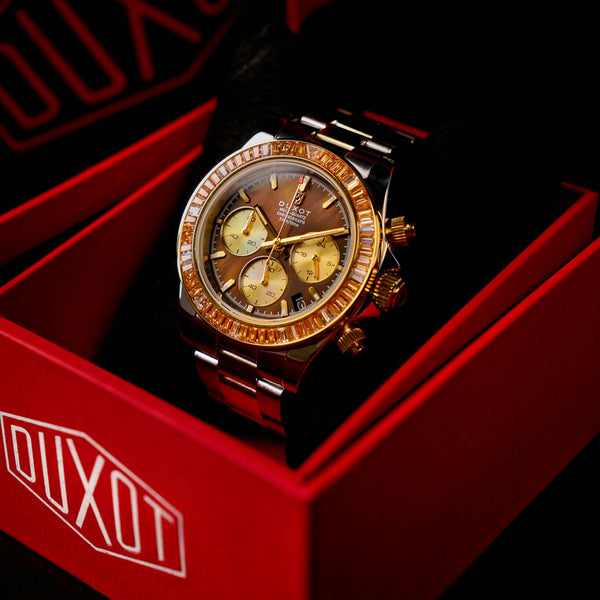 Duxot Accelero Rainbow Chronograph Pearl Brown