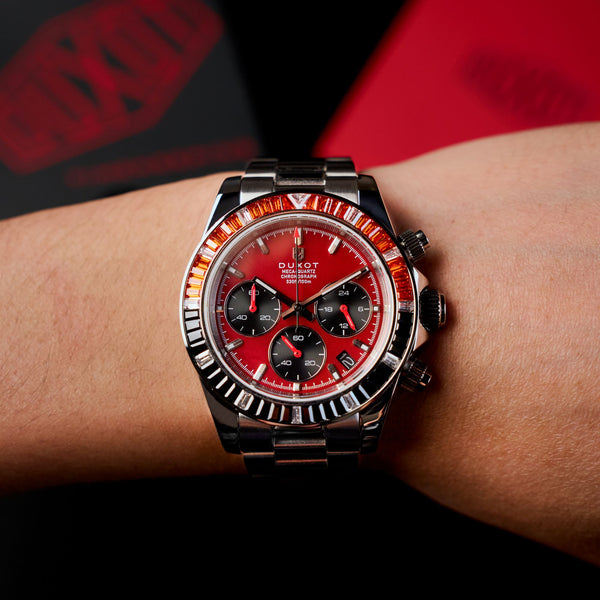Duxot Accelero Rainbow Chronograph Pearl Red