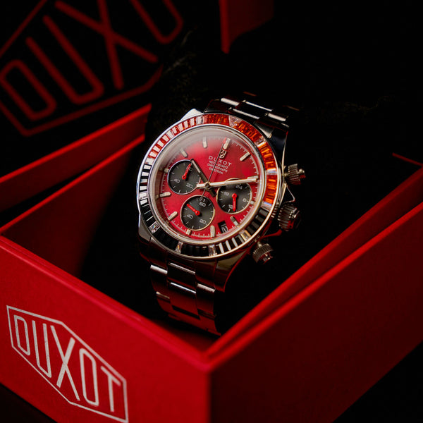 Duxot Accelero Rainbow Chronograph Pearl Red