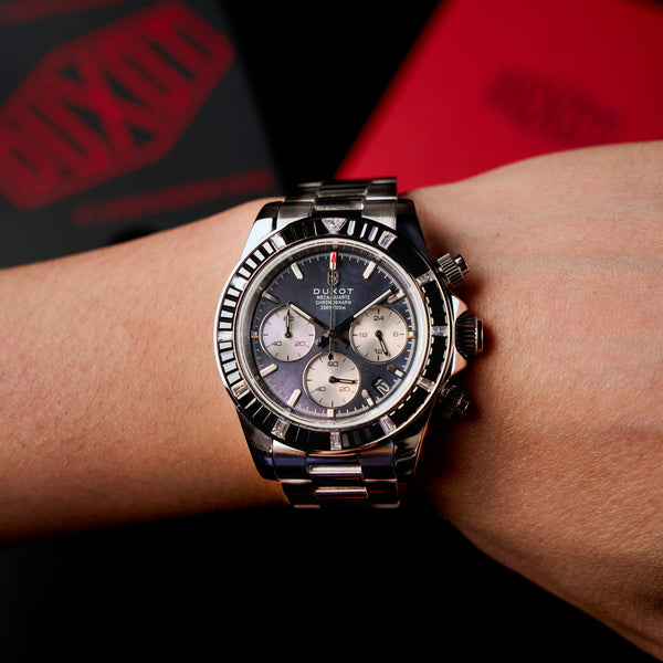 Duxot Accelero Rainbow Chronograph Pearl Silver