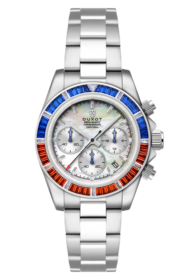 duxot Accelero Rainbow Chronograph Pearl White