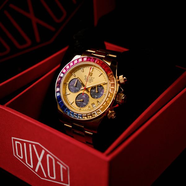 Duxot Accelero Rainbow Chronograph Sunray Gold
