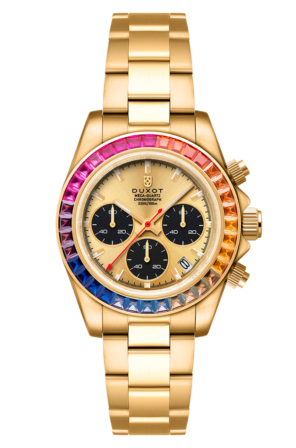 duxot Accelero Rainbow Chronograph Sunray Gold