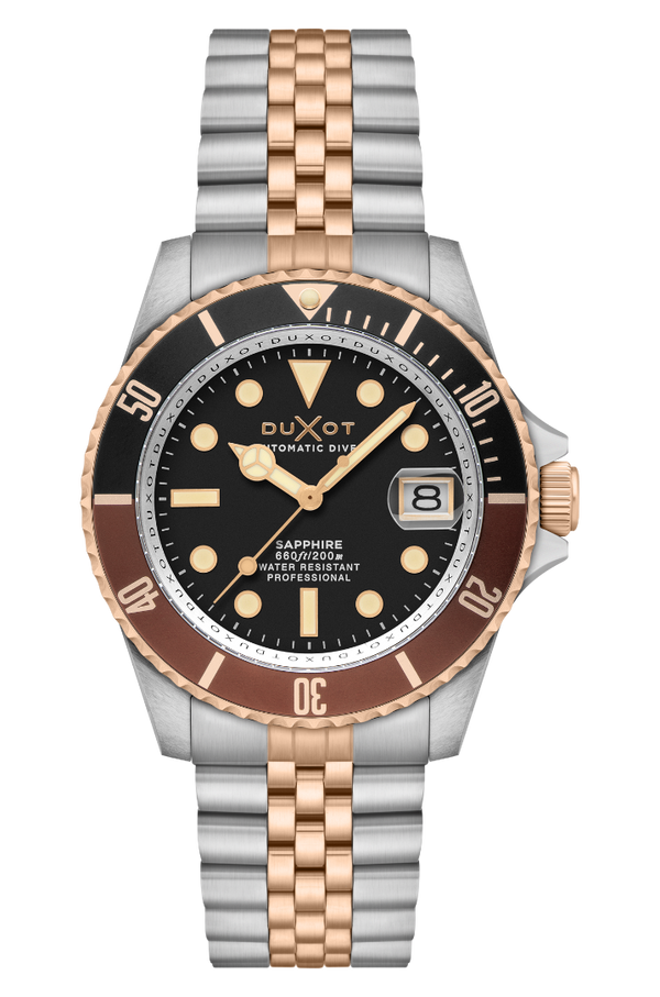 duxot Atlantica Diver Automatic Two Tone Brown