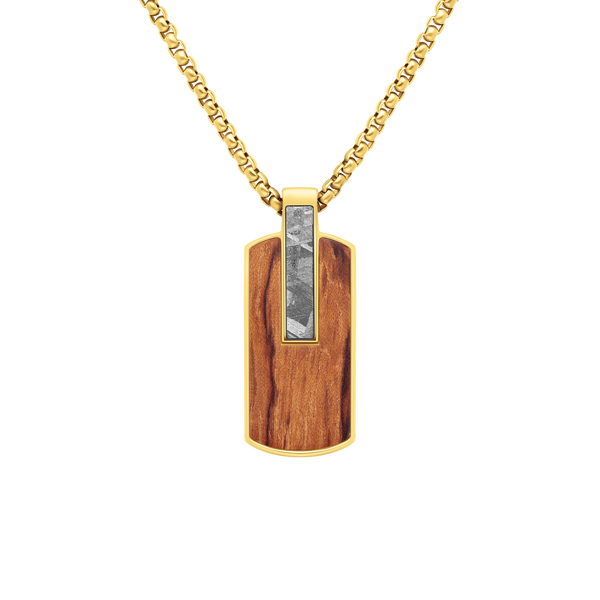 duxot Atlantica Dog Tag Wood Meteorite