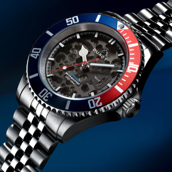 Duxot Atlantica Skeleton Diver Automatic Dive Blue