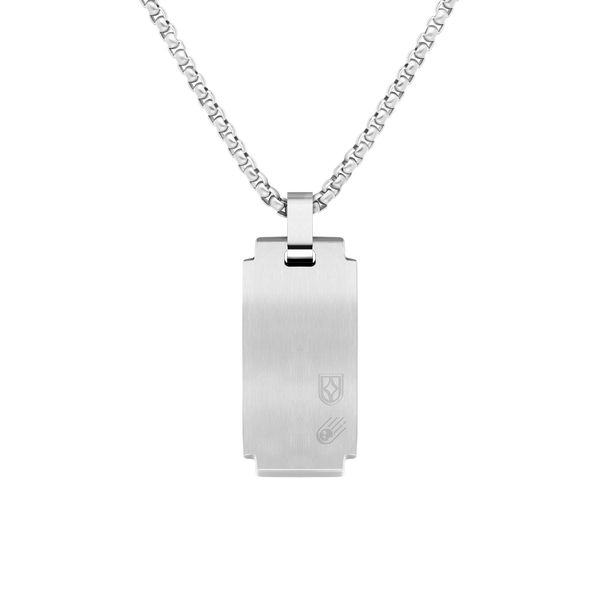 Duxot Marcel Dog Tag Argent Meteorite