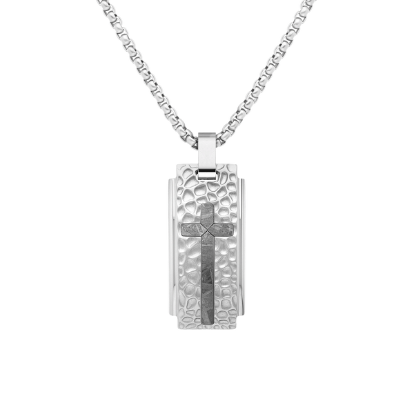 duxot Marcel Dog Tag Argent Meteorite