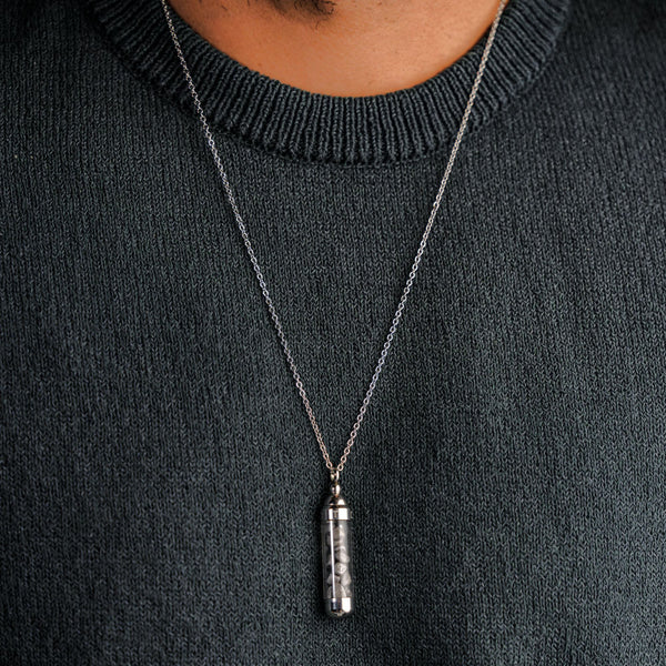 Duxot Marcel Pendant Silver Drops Meteorite