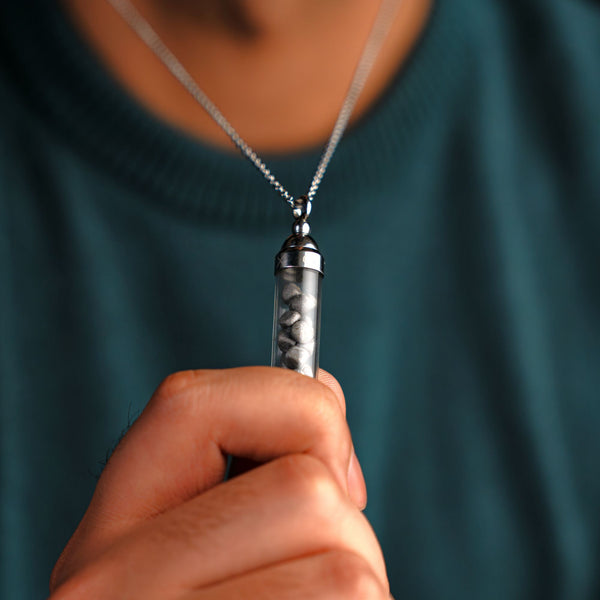 Duxot Marcel Pendant Silver Drops Meteorite