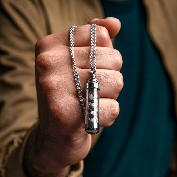 Duxot Marcel Pendant Silver Drops Meteorite