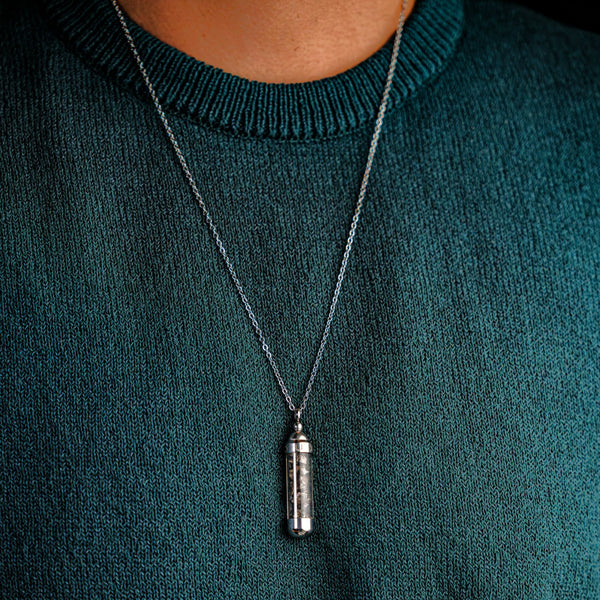 Duxot Marcel Pendant Silver Dust Meteorite