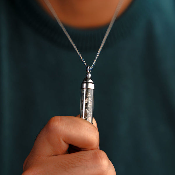 Duxot Marcel Pendant Silver Dust Meteorite