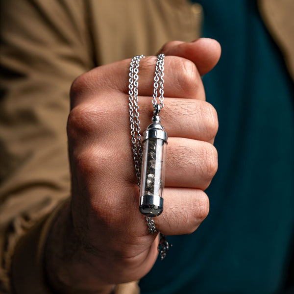 Duxot Marcel Pendant Silver Dust Meteorite
