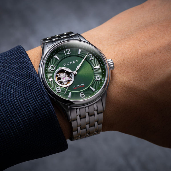 Duxot Patrios Open Heart Automatic Sunray Green
