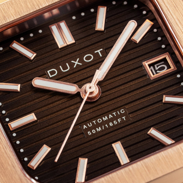 Duxot Quadrata Automatic Walnut Brown