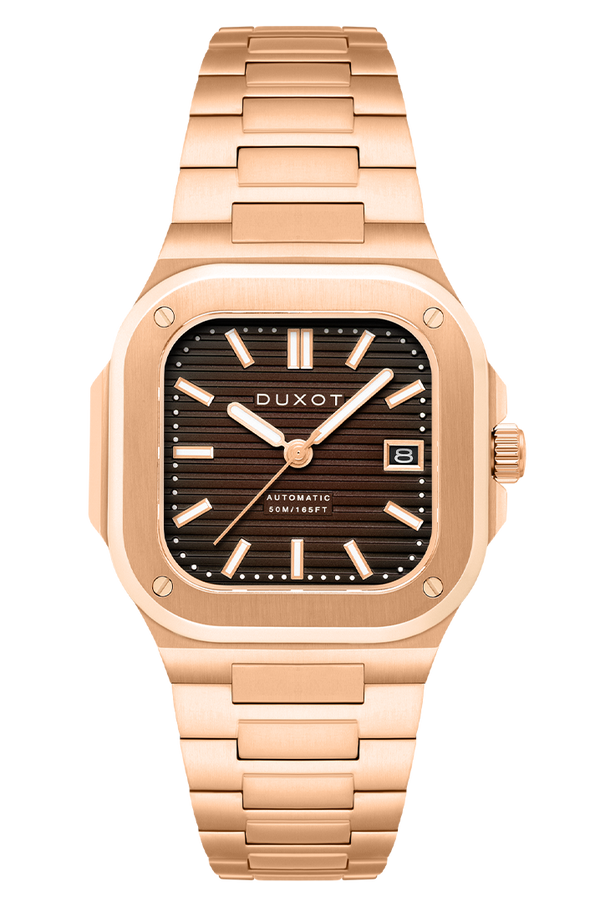 duxot Quadrata Automatic Walnut Brown