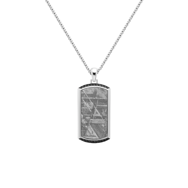 duxot Vezeto Dog Tag Cloudy Silver Meteorite