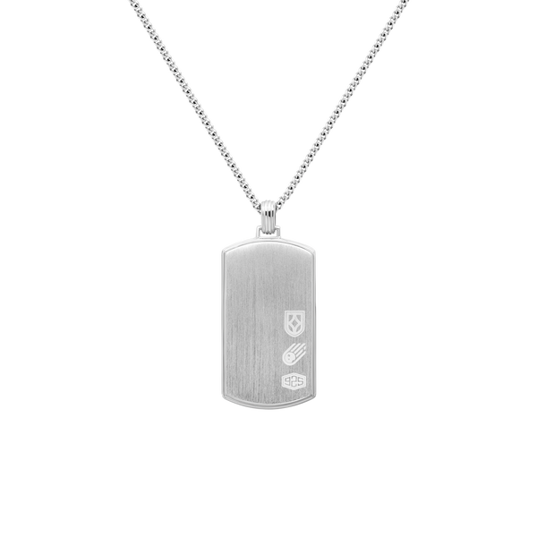 Duxot Vezeto Dog Tag Hazy Silver Meteorite