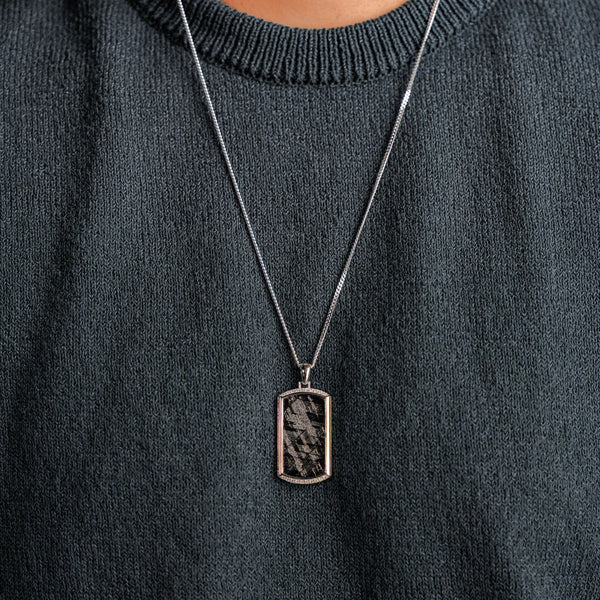 Duxot Vezeto Dog Tag Slate Black Meteorite