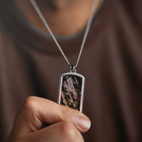 Duxot Vezeto Dog Tag Slate Black Meteorite