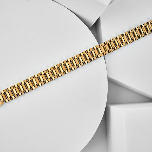Duxot Vezeto Flat Link Bracelet Gold