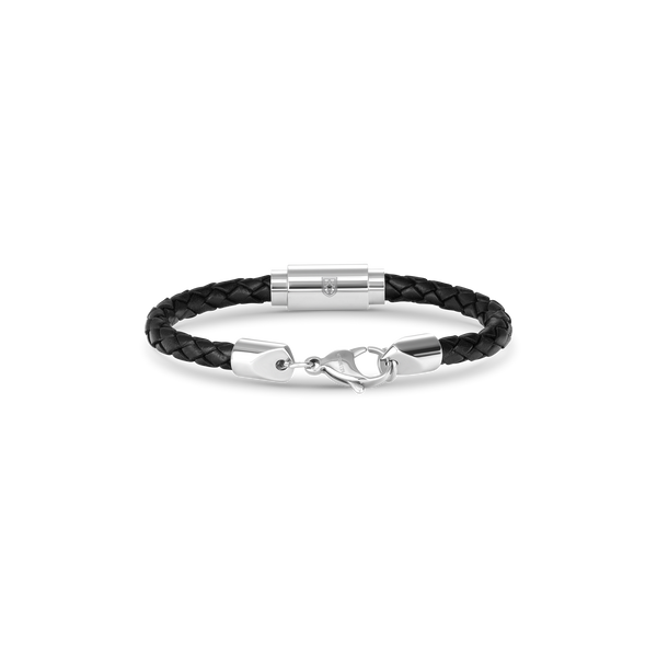 Duxot Vezeto Leather Bracelet Black Meteorite