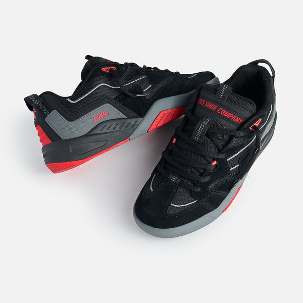 Dvs DEVIOUS 2.0 Shoes BLACK/GREY/RED