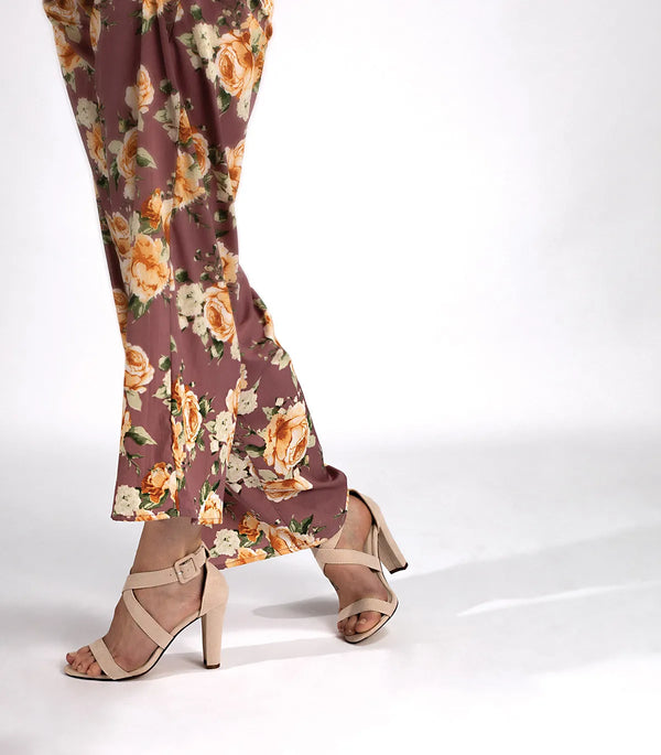 Dyeables Colbie Beige Imitation Suede Block Heel Sandals Shoes