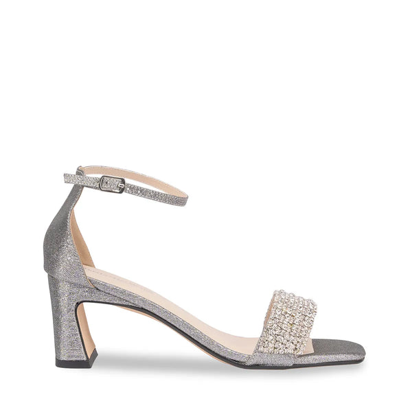 Dyeables Jade Pewter Lamy Stable Heel Sandals With Jewels Shoes
